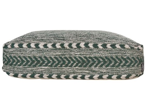 Poduszka podłogowa bawełniana 60 x 60 x 12 cm zielony z białym BIRCH