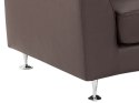 Sofa półokrągła 7-osobowa skórzana modułowa brązowa ROTUNDE Lumarko!