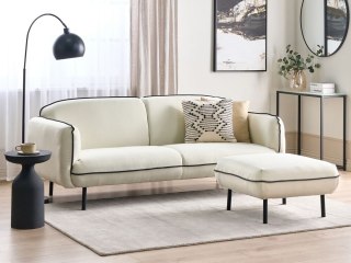 Sofa trzyosobowa z otomaną jasnobeżowa TONSBERG