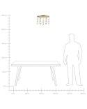 Lampa sufitowa YOWAKA Metal Złoty Lumarko!