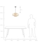 Lampa wisząca KARAJ Drewno bambusowe Naturalny Lumarko!