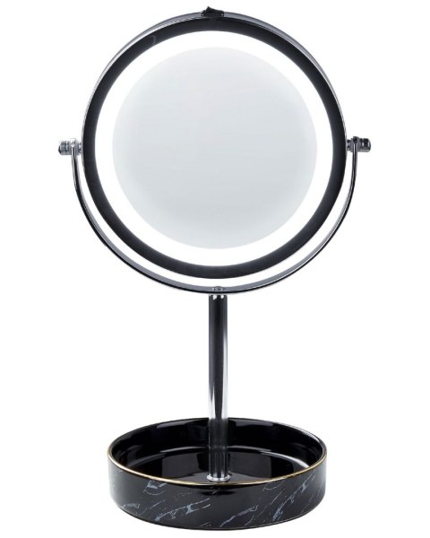 Lusterko kosmetyczne LED SAVOIE Czarny/ srebrny