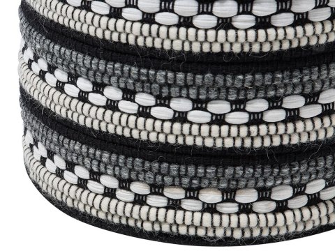 Puf ⌀ 41 cm czarno-biały GUNTUR