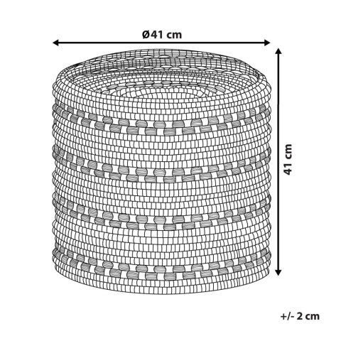 Puf ⌀ 41 cm czarno-biały GUNTUR
