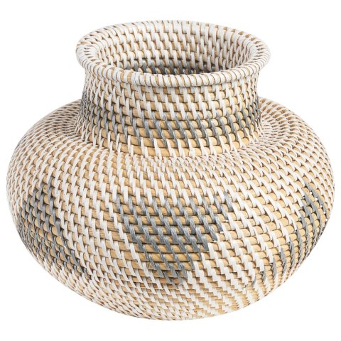Wazon dekoracyjny ASAHAN Rattan 22 cm Naturalny Lumarko!