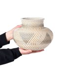 Wazon dekoracyjny ASAHAN Rattan 22 cm Naturalny Lumarko!