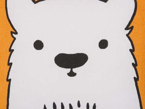 2 bawełniane poduszki dla dzieci miś 45 x 45 cm pomarańczowe WARANASI