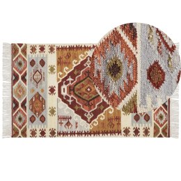 Dywan wełniany kilim 80 x 150 cm wielokolorowy PROSHYAN