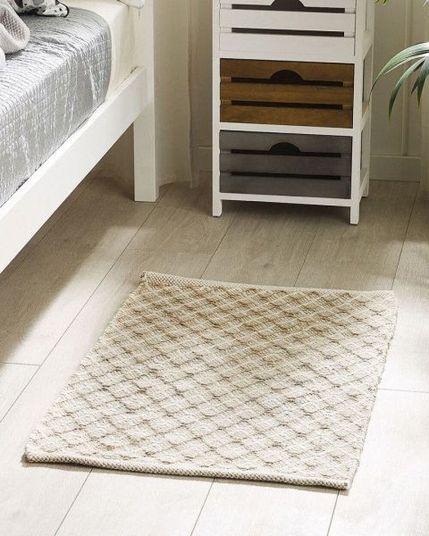 Dywan z juty 50 x 80 cm beżowy AKBEZ