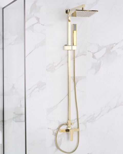 Kolumna prysznicowa z deszczownicą TAGBO Złoty