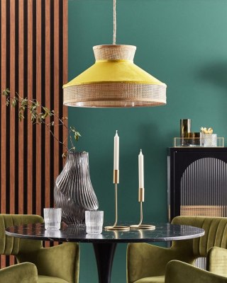 Lampa wisząca BATALI Rattan Musztardowy