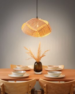 Lampa wisząca HALIL Drewno bambusowe Beżowy Lumarko!