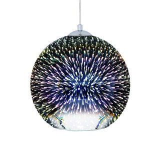 Lampa wisząca SESSERA Szkło Srebrny