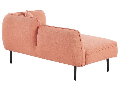 Szezlong boucle prawostronny różowy CHEVANNES