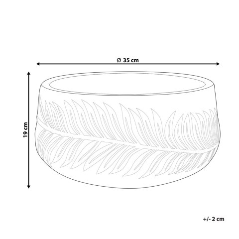 Doniczka FTERO Ceramika 35 cm Złamana biel