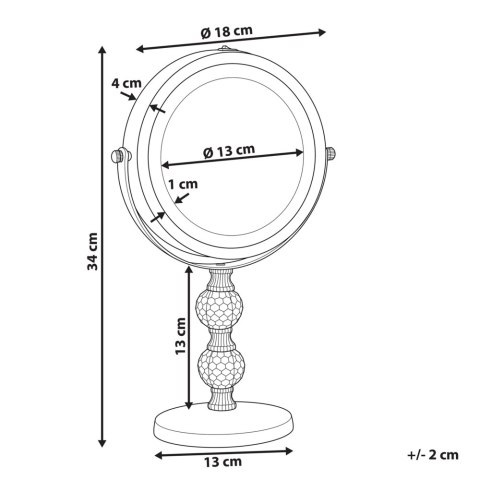 Lusterko kosmetyczne LED CLAIRA Srebrny