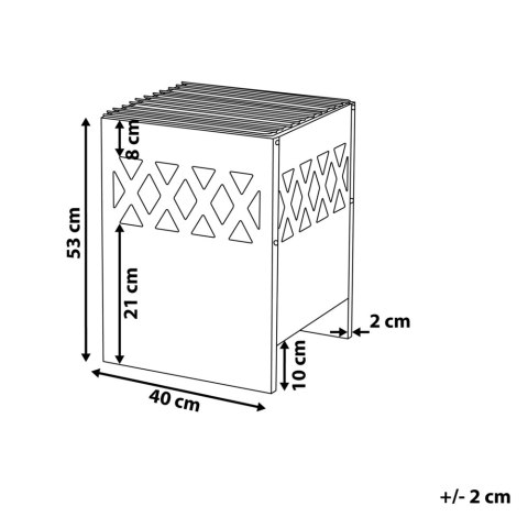 Palenisko ogrodowe z grillem stalowe czarne SHIGA