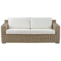 Sofa ogrodowa dla 2 osób ARDEA Rattan Jasnobrązowy Lumarko!