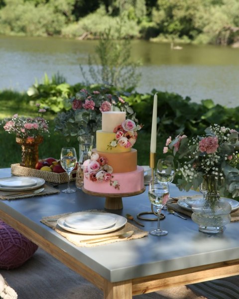 Wazon na kwiaty PLATANIA Szkło 20 cm Pomarańczowy