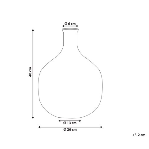 Wazon na kwiaty RAZALA Szkło 40 cm Kolorowy