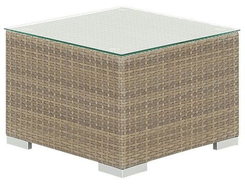 Zestaw ogrodowy ze stolikiem dla 8 osób MAESTRO Modułowy Technorattan Jasnobrązowy