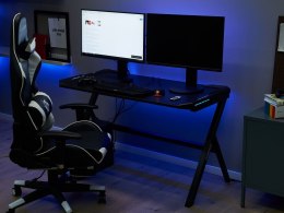 Biurko gamingowe RGB LED 120 x 60 cm czarne DANVERS Lumarko!