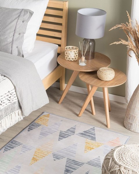 Dywan 80 x 150 cm szaro-żółty YAYLA