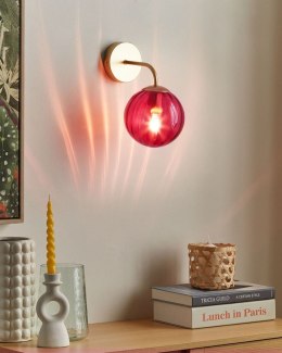 Lampa ścienna BOOMI Metal Burgundowy Lumarko!