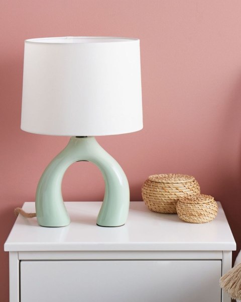 Lampa stołowa ABBIE Ceramika Jasnozielony