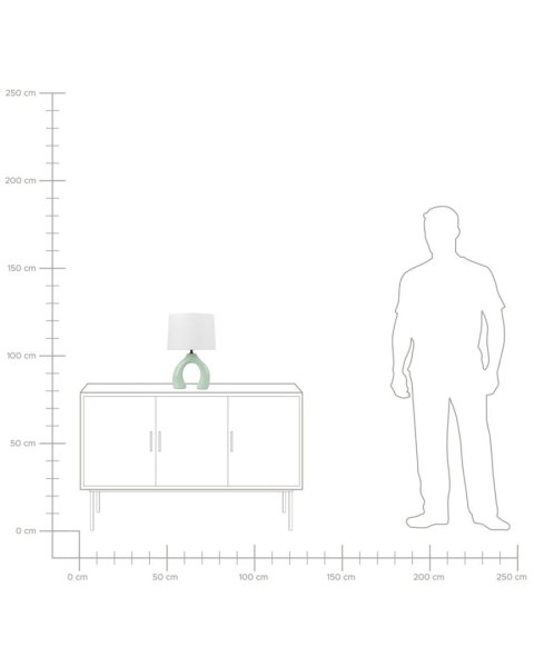 Lampa stołowa ABBIE Ceramika Jasnozielony