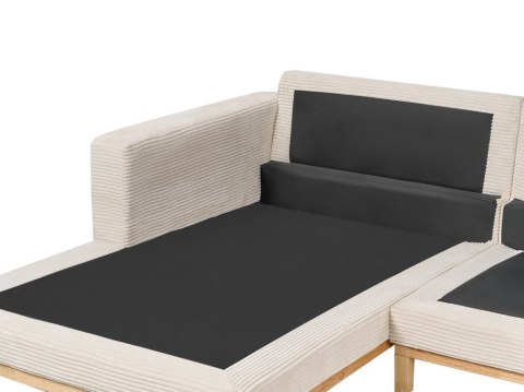 Narożnik prawostronny sztruksowy jasnobeżowy SIGGARD