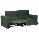 Sofa z elektryczną funkcją relaksu z ładowarką zielona ULVEN Lumarko!