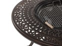 Stół ogrodowy z grillem okrągły ⌀ 105 cm brązowy MANFRIA Lumarko!