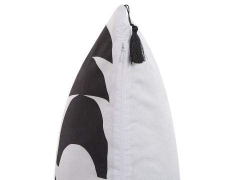 Zestaw 2 poduszek dekoracyjnych LIRIOPE 45 x 45 cm Czarny/ biały Wzór geometryczny