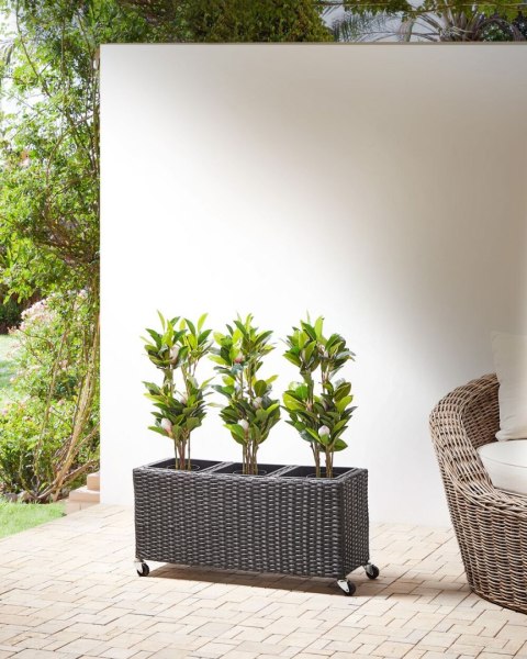 Doniczka BELLIS Technorattan 82 cm Czarny