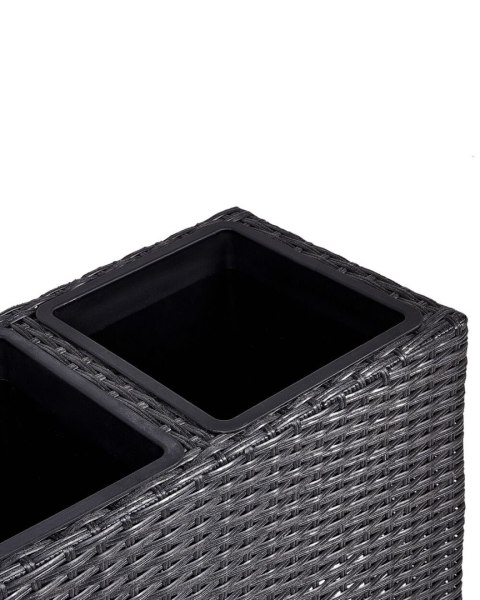 Doniczka BELLIS Technorattan 82 cm Czarny