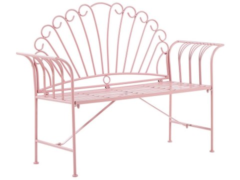 Ławka ogrodowa CAVINIA 125 cm Metal Różowy