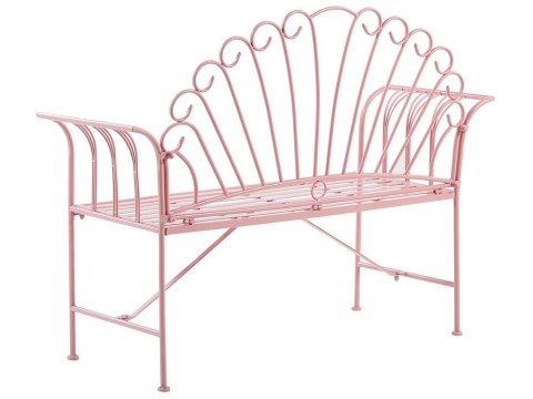 Ławka ogrodowa CAVINIA 125 cm Metal Różowy