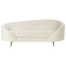 Sofa welurowa beżowa SAVAR Lumarko!