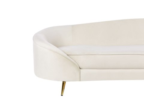 Sofa welurowa beżowa SAVAR