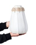 Wazon dekoracyjny KAMPAR Ceramika 30 cm Biały Lumarko!