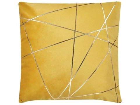 Zestaw 2 poduszek dekoracyjnych PINUS Welur 45 x 45 cm Żółty Wzór geometryczny