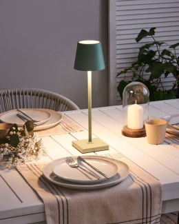 Bezprzewodowa lampa stołowa LED BACEIRO Ze ściemniaczem Metal Zielony Lumarko!