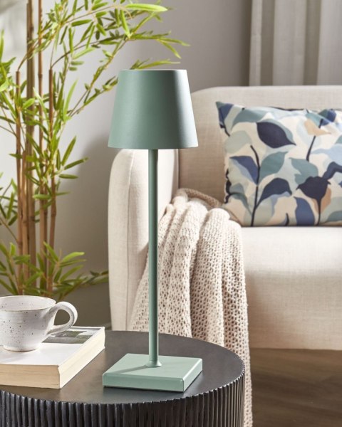Bezprzewodowa lampa stołowa LED BACEIRO Ze ściemniaczem Metal Zielony