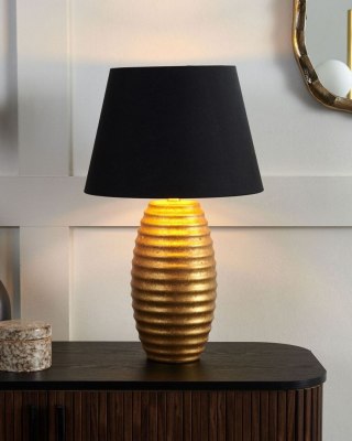 Lampa stołowa EBRO Porcelana Złoty