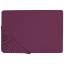 Prześcieradło z gumką JANBU Bawełna 160x200 cm Burgundowy Lumarko!
