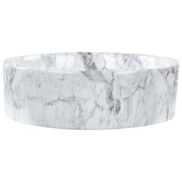Umywalka nablatowa ceramiczna ⌀ 40 cm efekt marmuru MANIS Lumarko!
