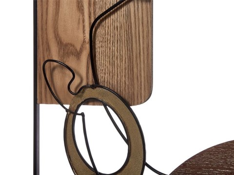 Dekoracja ścienna CALIFORNIUM Metal Brązowy 50 cm