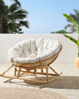 Fotel bujany ORVIETO Rattan Naturalny