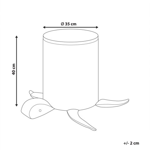 Kosz żółw bawełniany szary TANDA